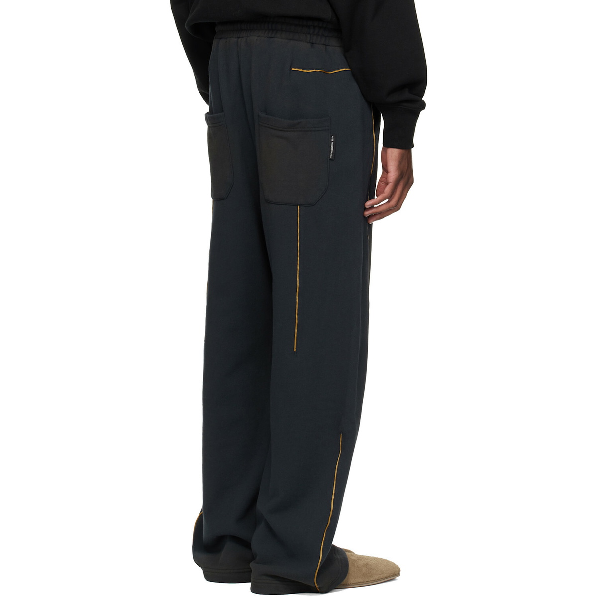 Andersson Bell Navy Piping Line Dyed Sweatpants