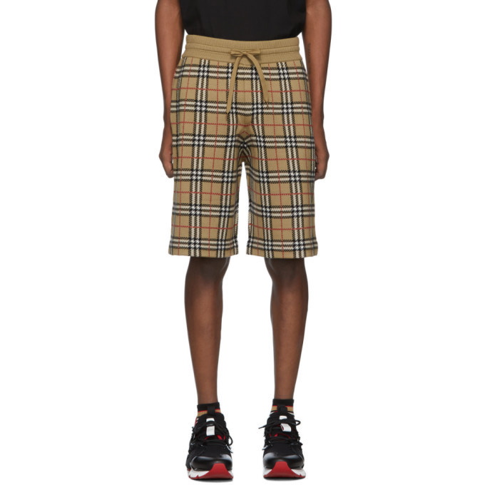 Photo: Burberry Beige Check Flynn Shorts