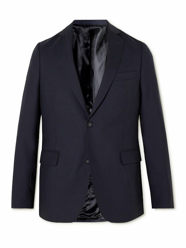 Photo: Officine Générale - Virgin Wool Grain de Poudre Suit Jacket - Blue