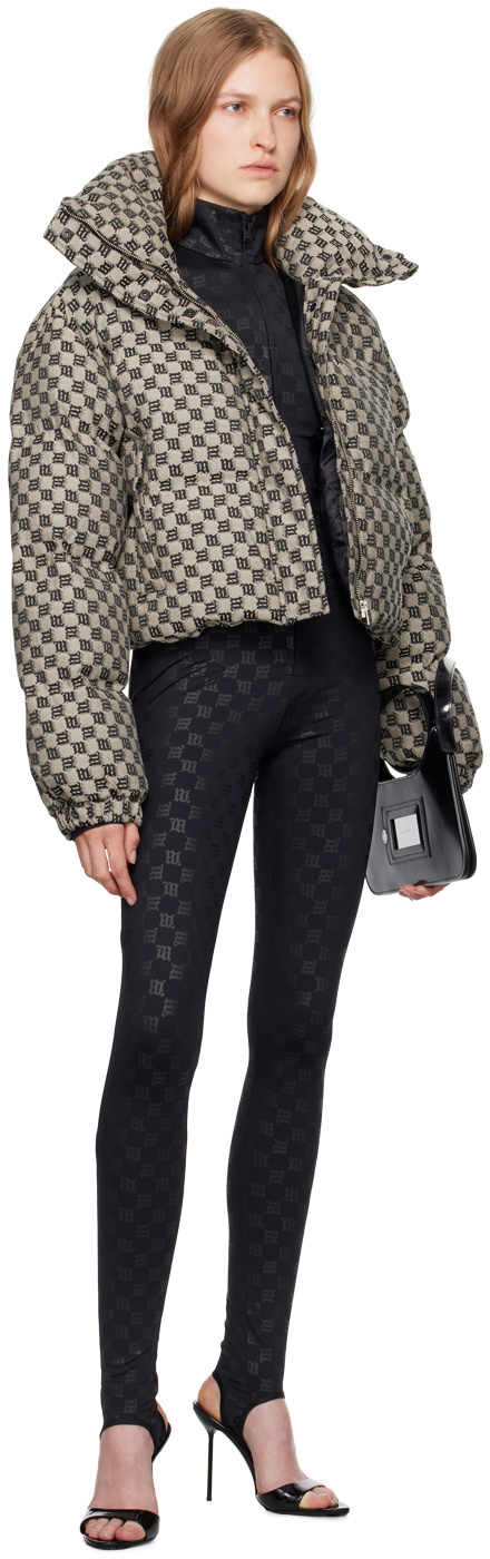 MISBHV Gray Monogram Jacquard Puffer Jacket