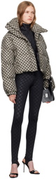 MISBHV Gray Monogram Jacquard Puffer Jacket