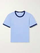 Husbands - Distressed Cotton-Jersey T-Shirt - Blue