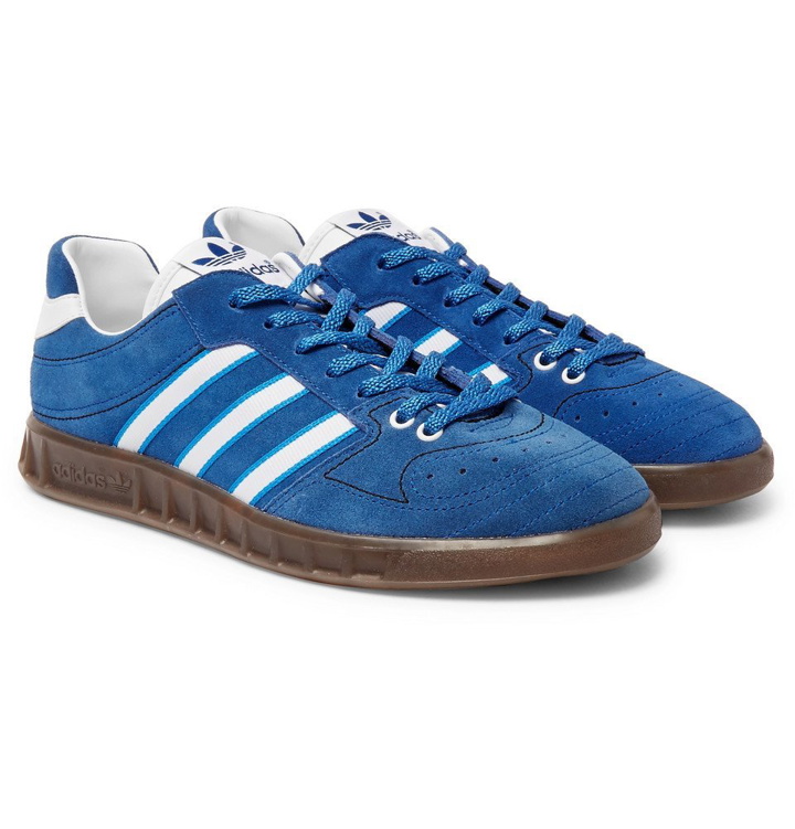 Photo: adidas Originals - Handball Kreft Spezial Leather-Trimmed Suede Sneakers - Men - Royal blue