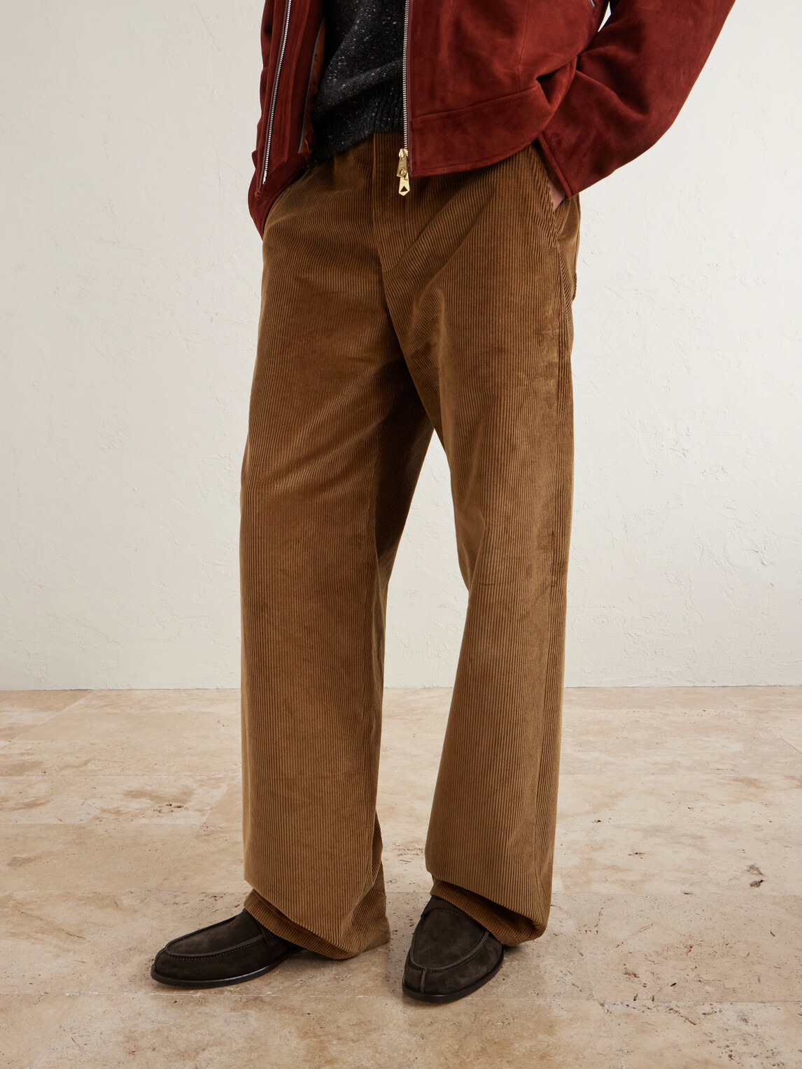Mr P. - Split-Toe Suede Penny Loafers - Brown