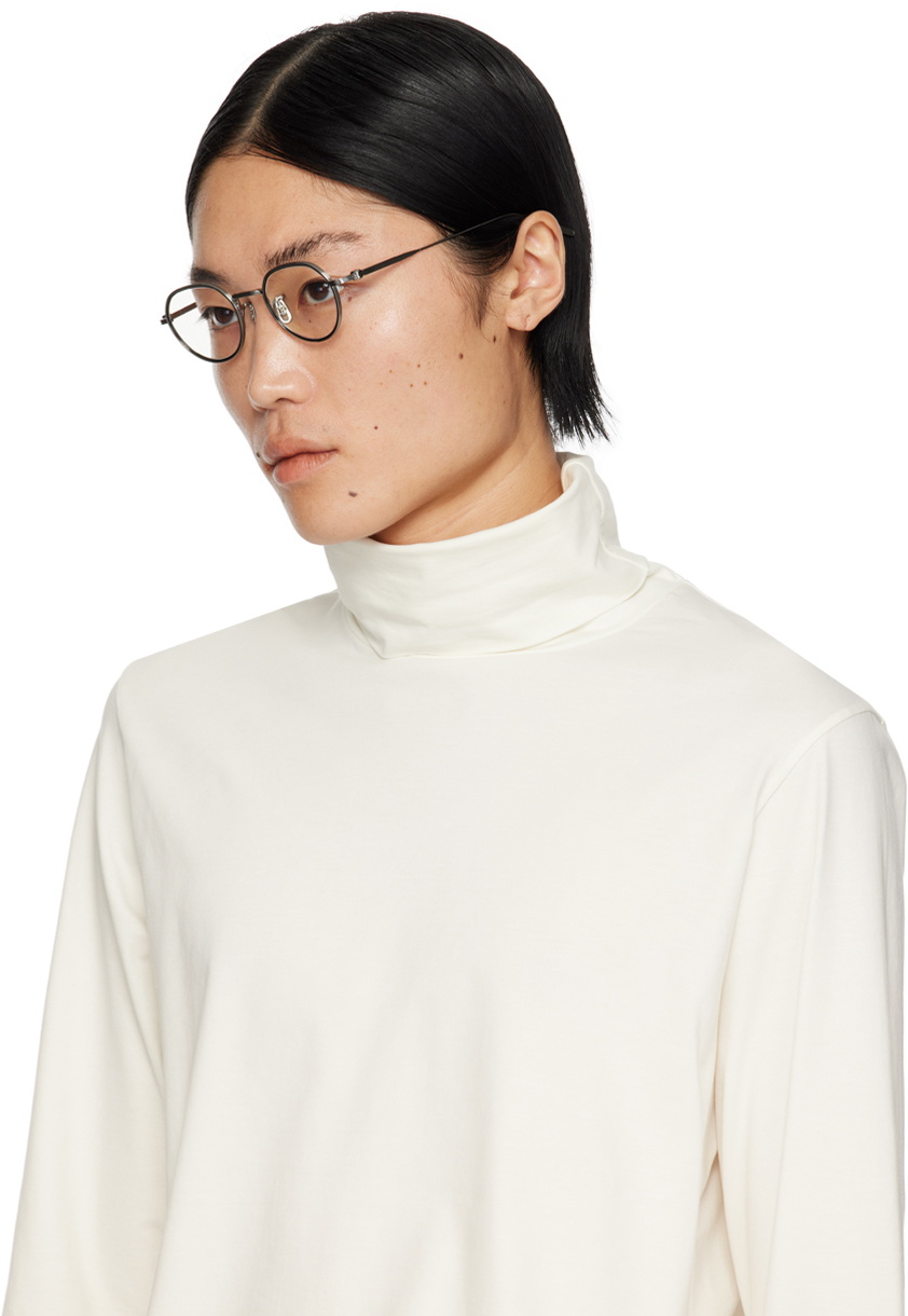 YUICHI TOYAMA. Gunmetal 'The Angel' Glasses