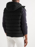 Herno Laminar - Slim-Fit Quilted GORE-TEX WINDSTOPPER Hooded Down Gilet - Black