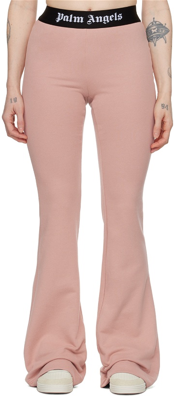 Photo: Palm Angels Pink Flared Lounge Pants