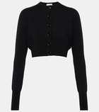 Alaïa Cropped wool-blend cardigan