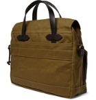 Filson - 24-Hour Leather-Trimmed Coated-Canvas Briefcase - Brown