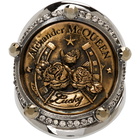 Alexander McQueen Gold and Silver Lucky Medallion Ring