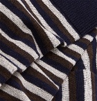 Oliver Spencer Loungewear - Miller Striped Stretch Cotton-Blend Socks - Navy