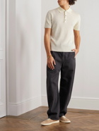 Barena - Marco Ribbed Linen and Cotton-Blend Jersey Polo Shirt - Neutrals