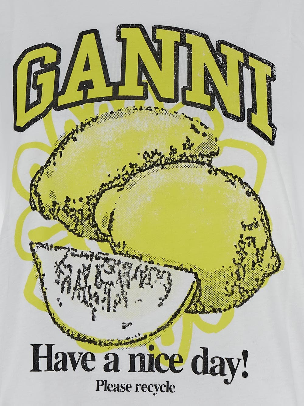 Ganni Blue Cotton Pattern Shirt