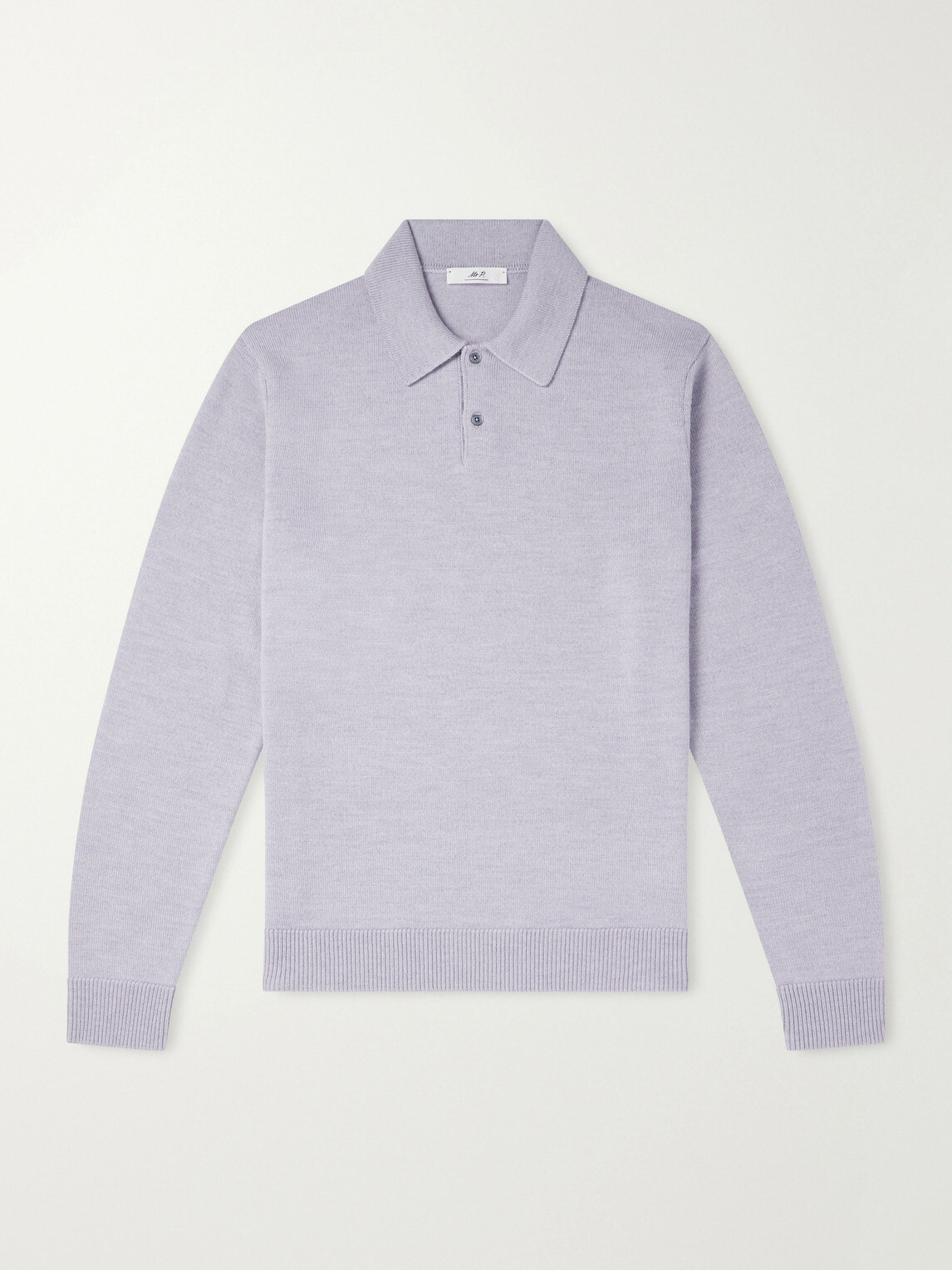 Mr P. - Merino Wool Polo Shirt - Gray