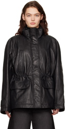 Juun.J Black Utility Safari Faux-Leather Jacket