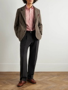 Drake's - Slim-Fit Button-Down Collar Striped Cotton-Poplin Shirt - Red