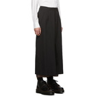 Sulvam Black Layered Skirt Trousers