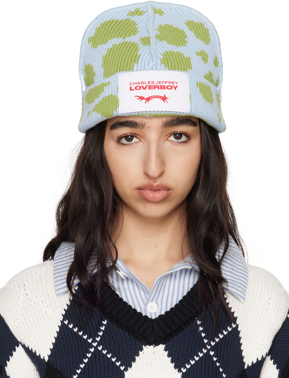 Charles Jeffrey LOVERBOY Black Chunky Punk Ears Beanie