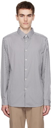 Theory White & Gray Irving Shirt