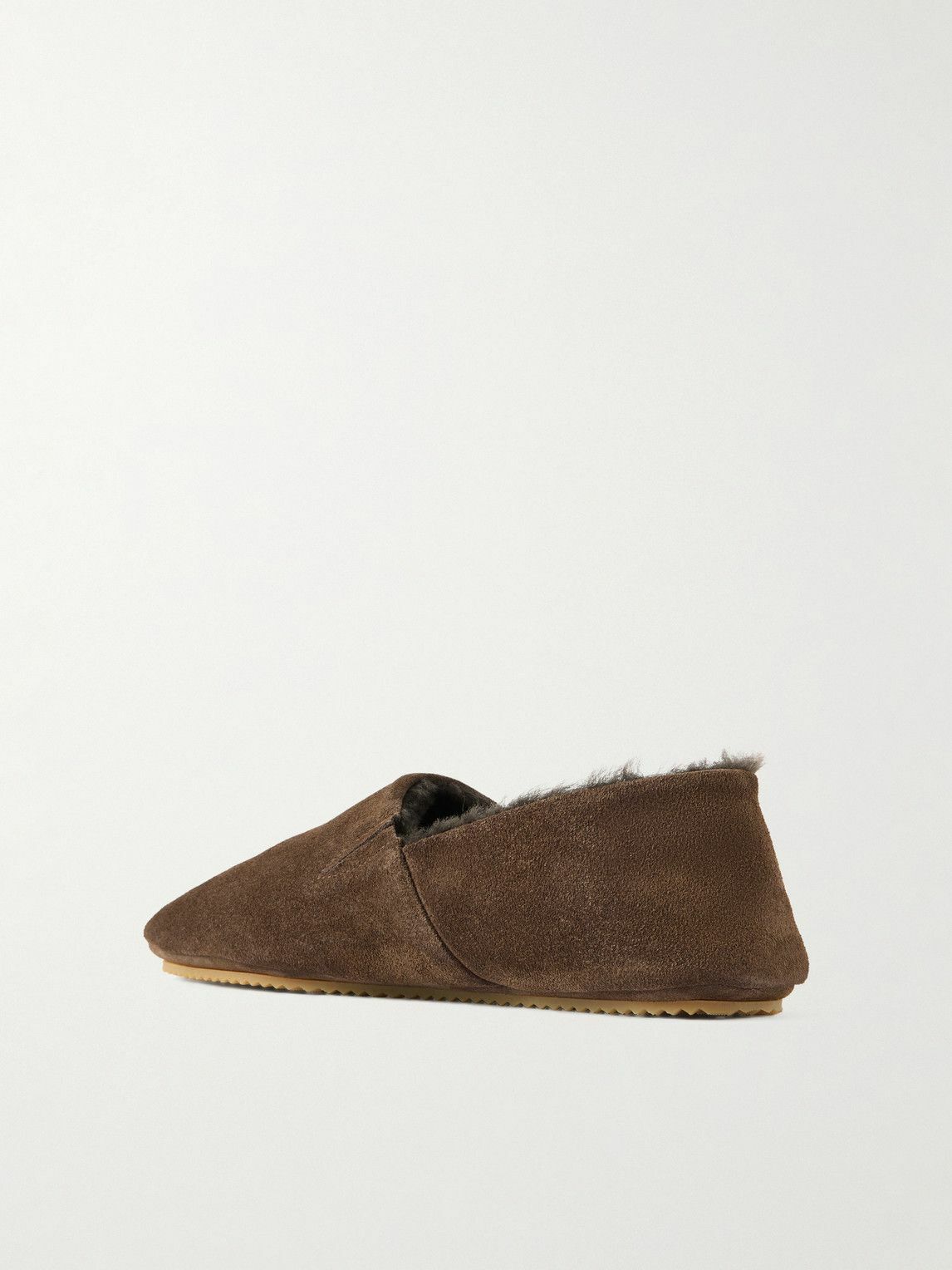 Mr P. - Plush-Lined Suede Slippers - Brown