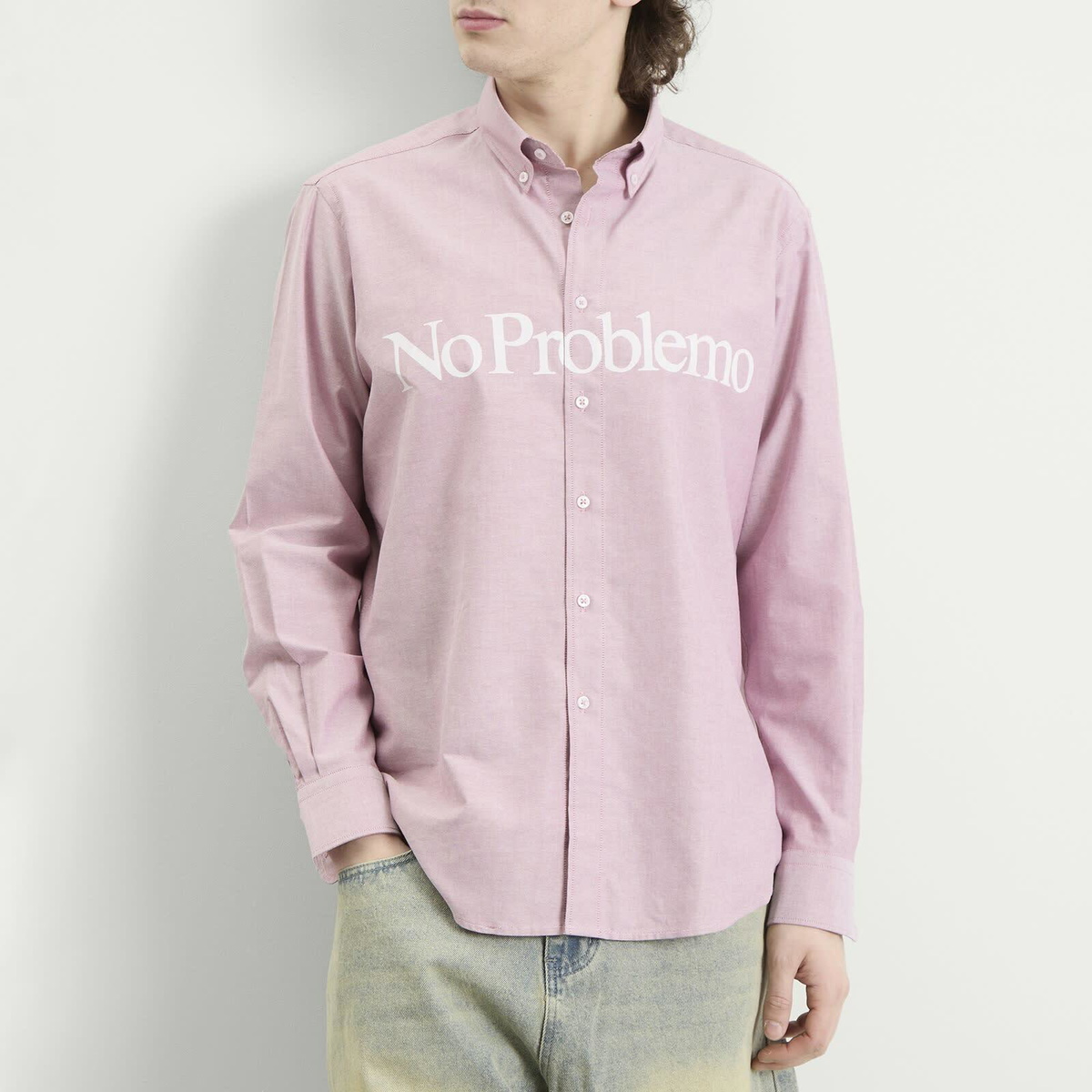 No Problemo Men's Logo Oxford Shirt in Red