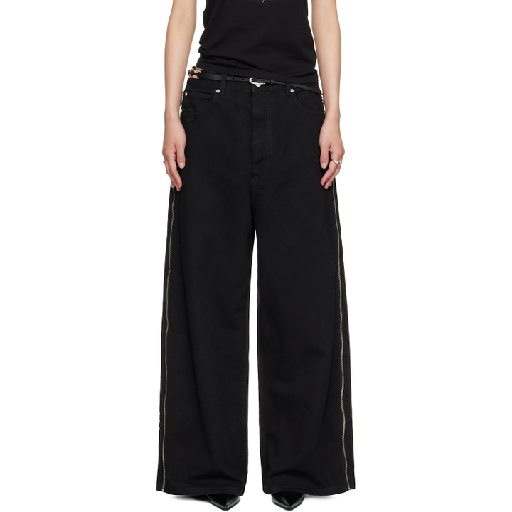 Photo: LU'U DAN Black Side Zip Jeans