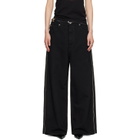 LU'U DAN Black Side Zip Jeans
