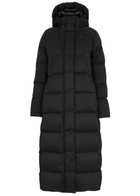 Canada Goose Women's Extra Small Black Alliston Quilted Feather-Light Shell Parka Coat Features a Drawstring Hood