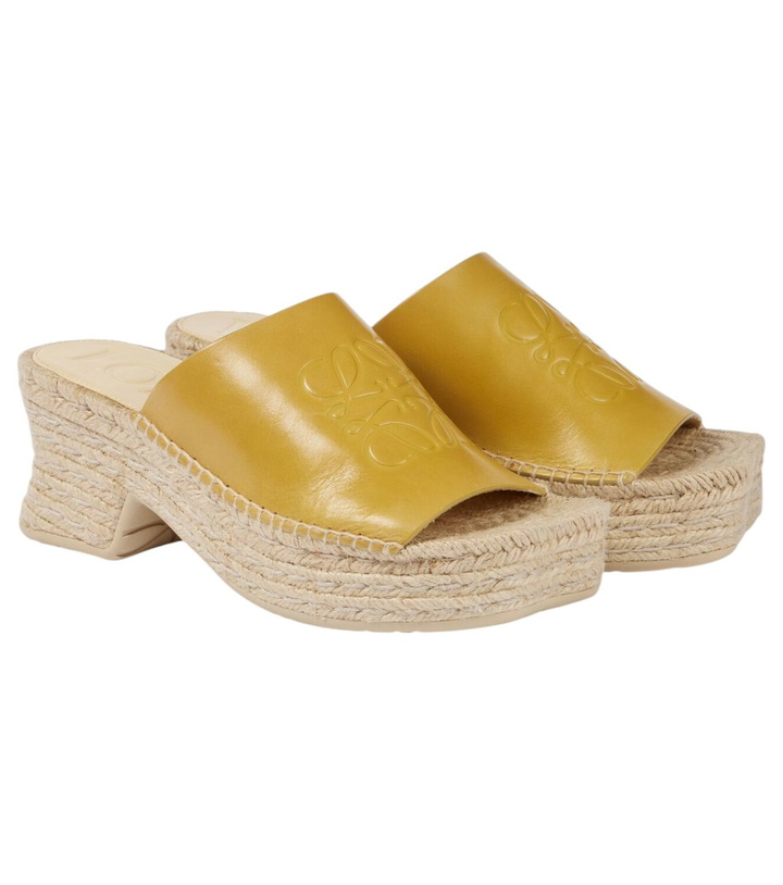 Photo: Loewe Petal Anagram leather espadrille wedges