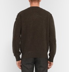 Balenciaga - Distressed Wool and Cotton-Blend Sweater - Men - Green