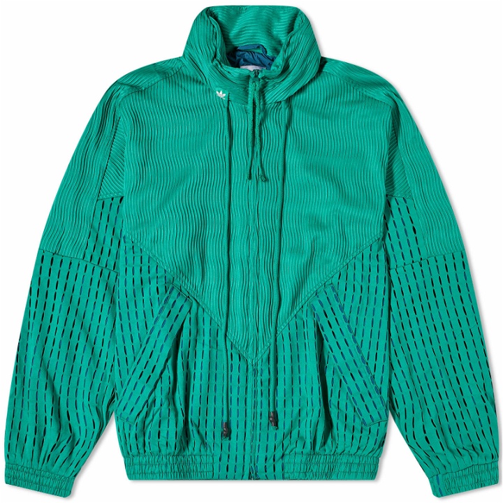 Photo: Adidas Men's x SFTM Hooded Track Jacket in Bold Green