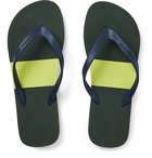 Orlebar Brown - Haston Colour-Block Rubber Flip Flops - Green