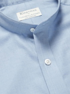 Kingsman - Turnbull & Asser Blake Grandad-Collar Logo-Embroidered Cotton Shirt - Blue
