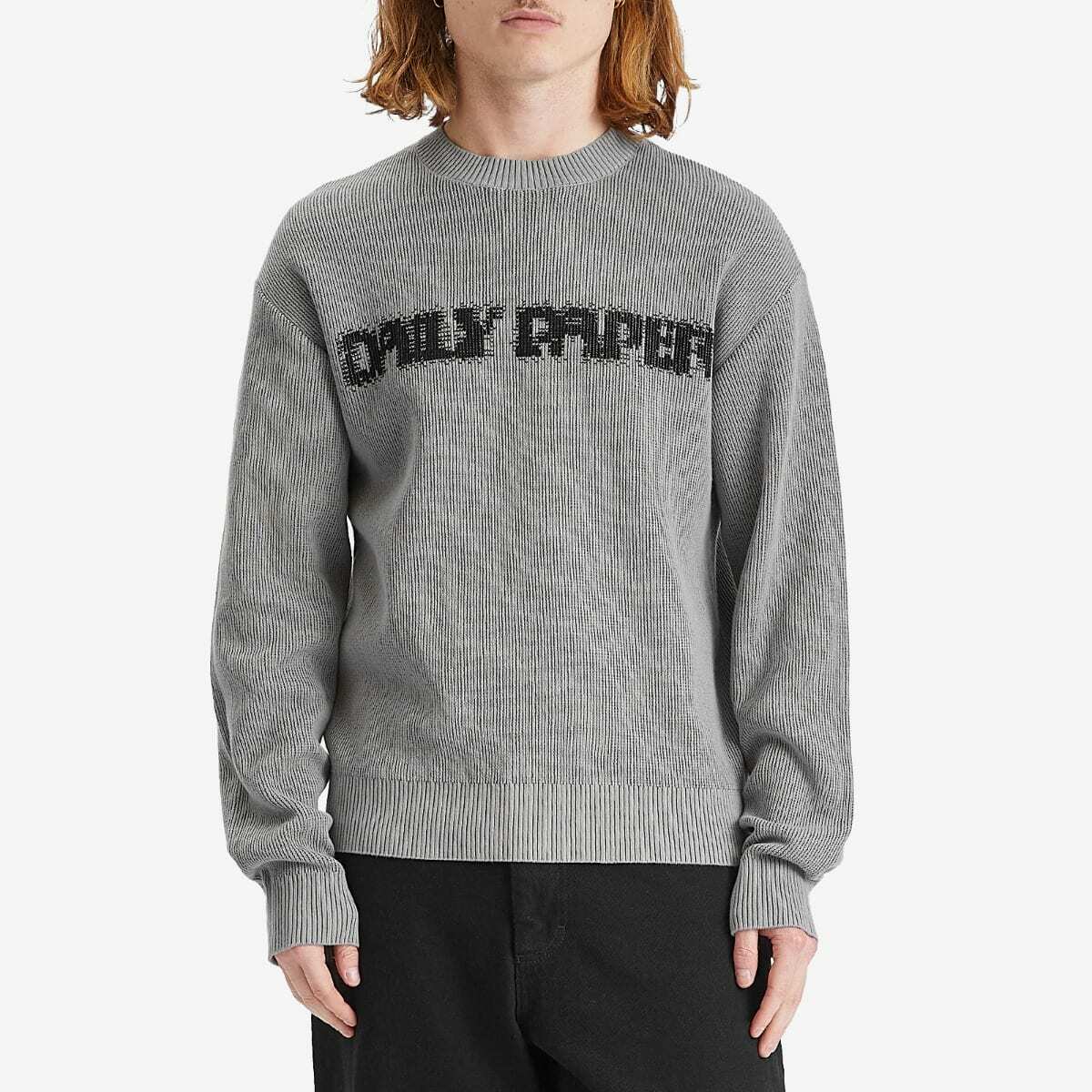 Daily Paper Men's Logo Knit Sweater in Wet Weather