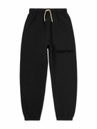 Fear of God Essentials Kids - Logo-Flocked Cotton-Blend Jersey Sweatpants - Black