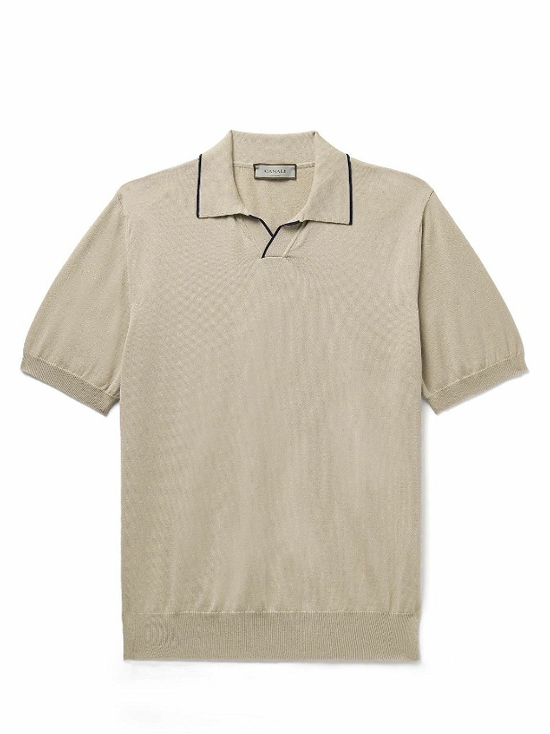 Photo: Canali - Cotton Polo Shirt - Neutrals