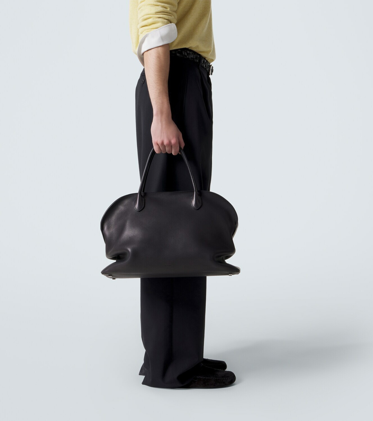 The Row Agnes 16 leather top-handle bag