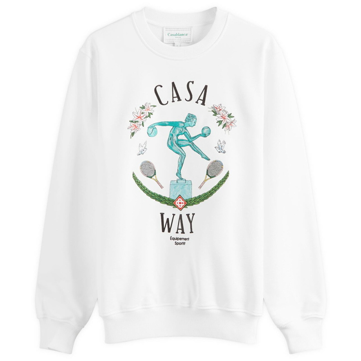 Photo: Casablanca Women's Statue En Marbre Sweatshirt in White