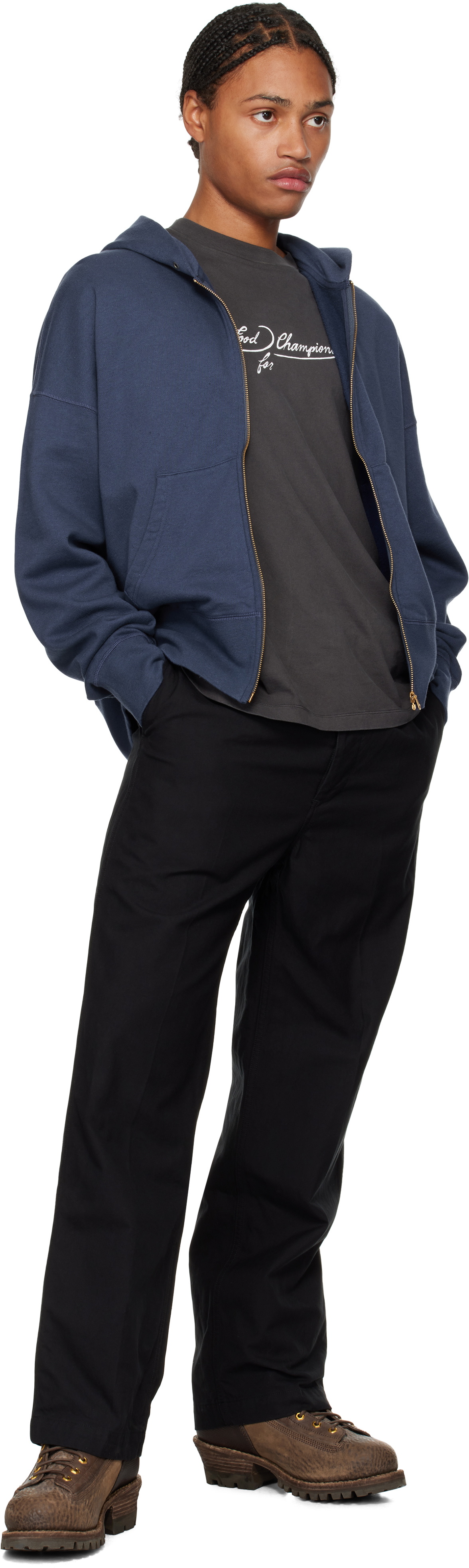 visvim Navy Court Hoodie Visvim
