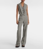 Alexander McQueen Houndstooth wool and mohair vest