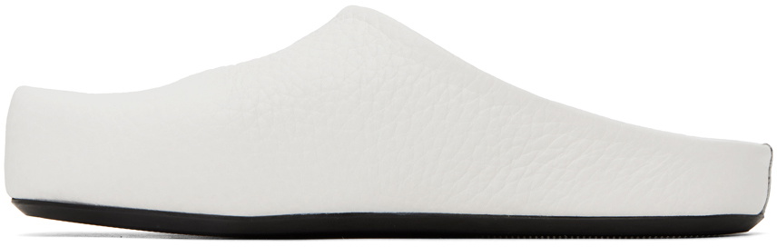 Marni White Fussbett Sabot Loafers Marni