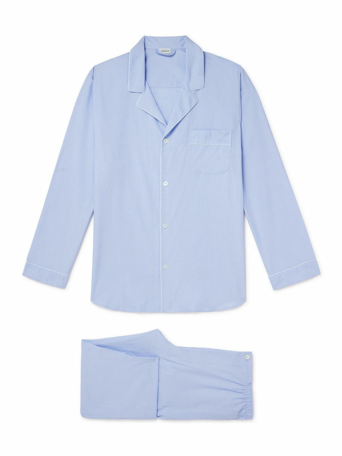 ZIMMERLI - Cotton Pyjama Set - Blue