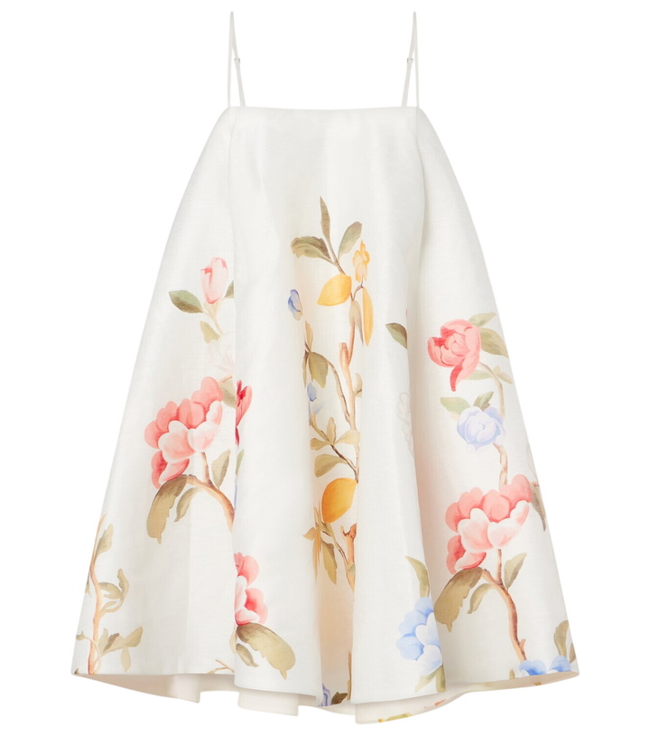 Photo: Leo Lin Caitlin floral linen-blend minidress