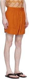 Dries Van Noten Orange Three-Pocket Shorts