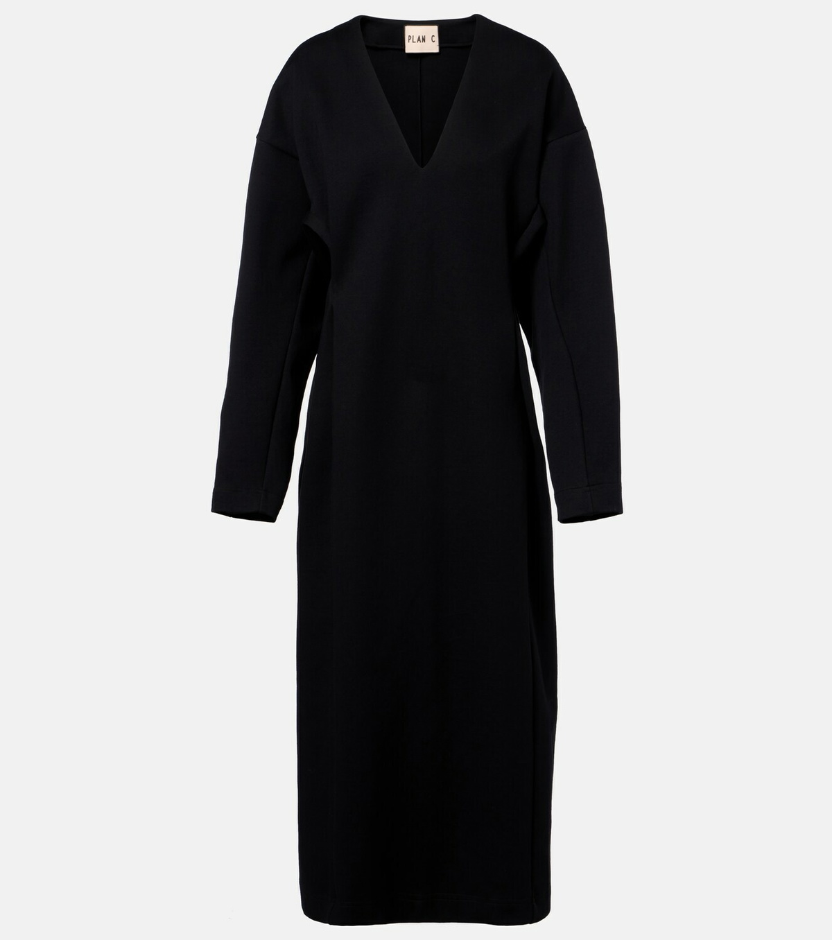 Plan C Cotton-blend midi dress