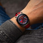Cadola Testa Di Toro Chronograph Quartz Red Dial Mens Watch CD-1058-05