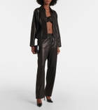 The Sei Leather straight pants