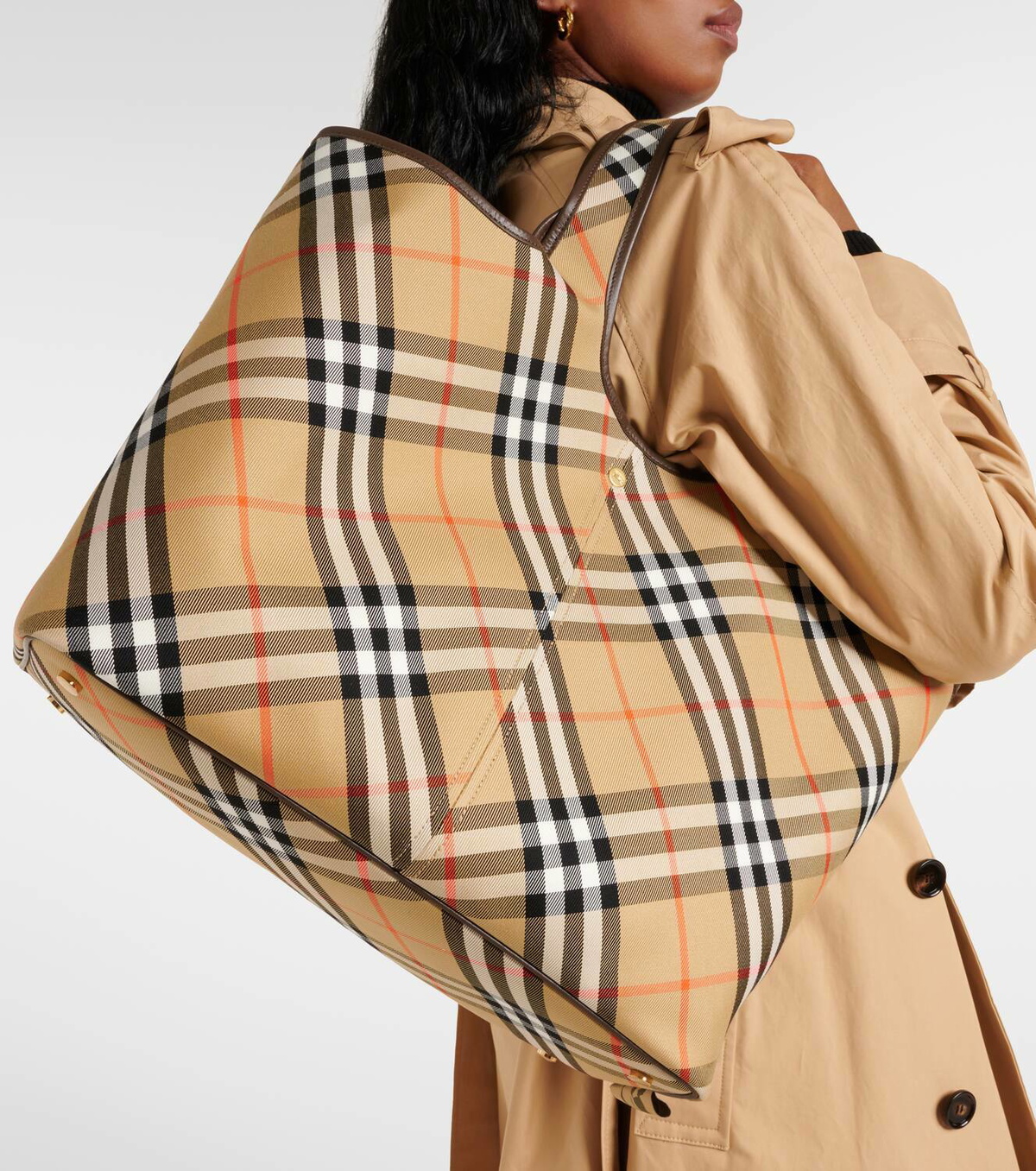 Burberry Burberry Check Medium canvas tote bag