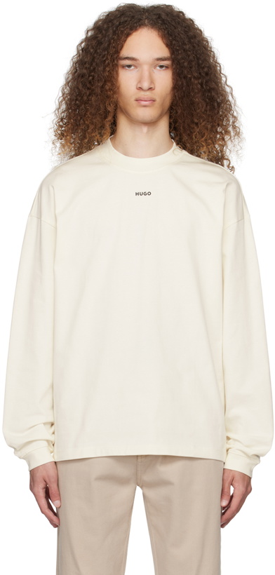Photo: Hugo Off-White Relaxed Fit Long Sleeve T-Shirt