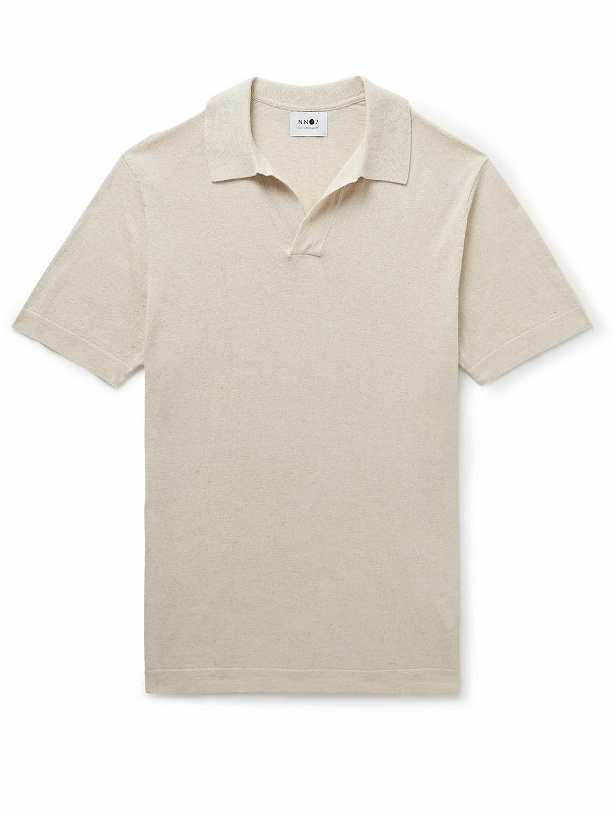 Photo: NN07 - Ryan 6311 Cotton and Linen-Blend Polo Shirt - Neutrals